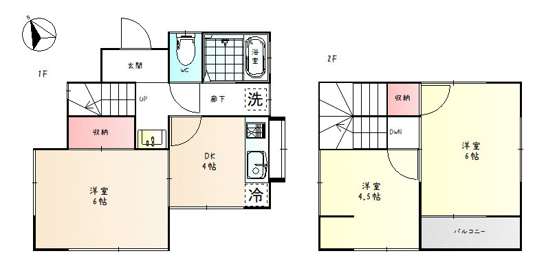 高麗川駅前貸家の間取り