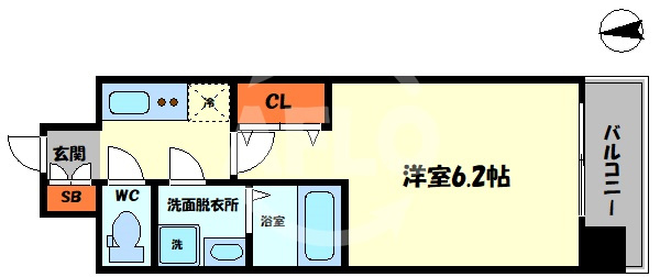 エスリードレジデンス大阪難波の間取り|エスリードレジデンス大阪難波　間取り図