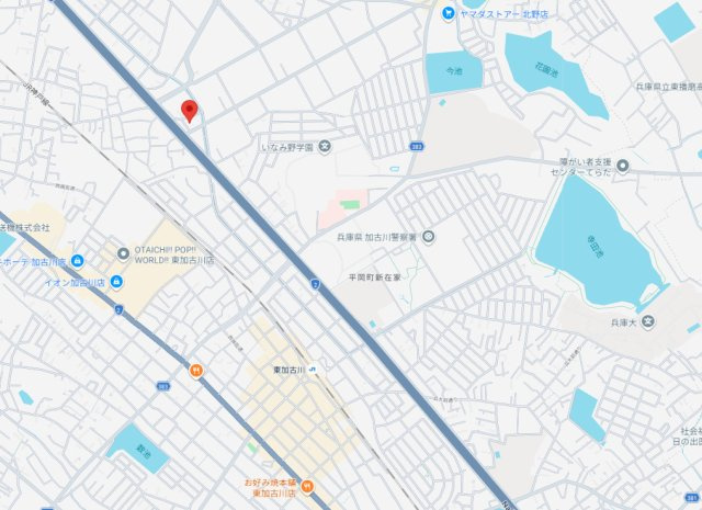 加古川市野口町北野　中古戸建の地図