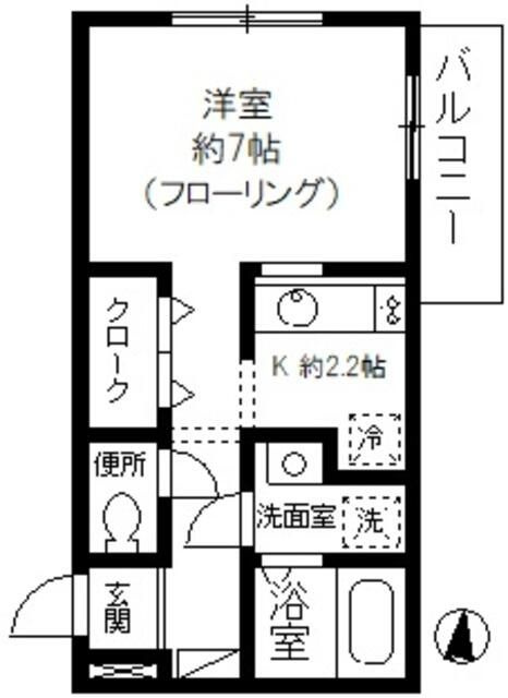 中野区江原町１丁目のアパートの間取り