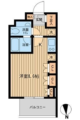 ファインアドレス新御徒町の間取り