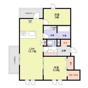 ｃｅｎｔｒａｌ　ｃｒｅｓｔの間取り|間取りです。