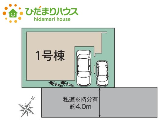 桶川市末広3丁目　新築戸建　ブルーミング01の区画図