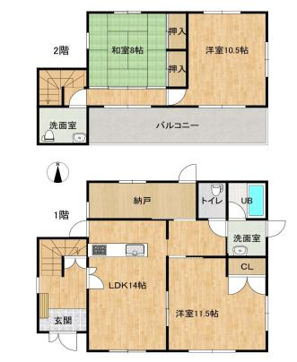 羽生市東3丁目　中古一戸建ての間取り|大容量納戸は季節物の大きな物から細かい物までたっぷり収納出来ます♪