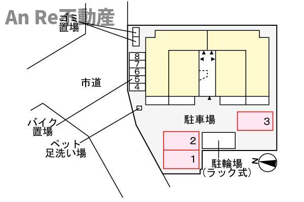 ヒカルサ東川口サウスの区画図