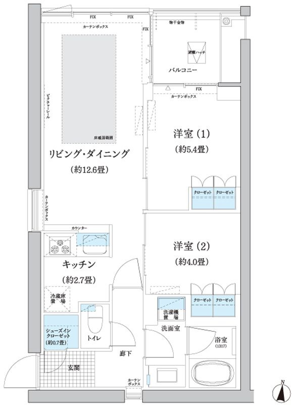 ガーデニエール砧　ＷＥＳＴの間取り