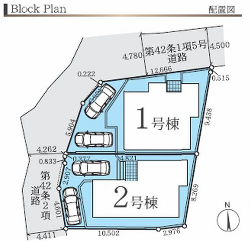 【仲介手数料０円】海老名市上今泉7期　新築一戸建て　全2棟の区画図|【仲介手数料０円】海老名市上今泉7期　新築一戸建て　全2棟