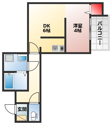 【間取り】 | カーサフォルトゥナート堺石津駅前