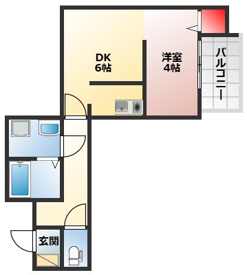 【間取り】 | カーサフォルトゥナート堺石津駅前