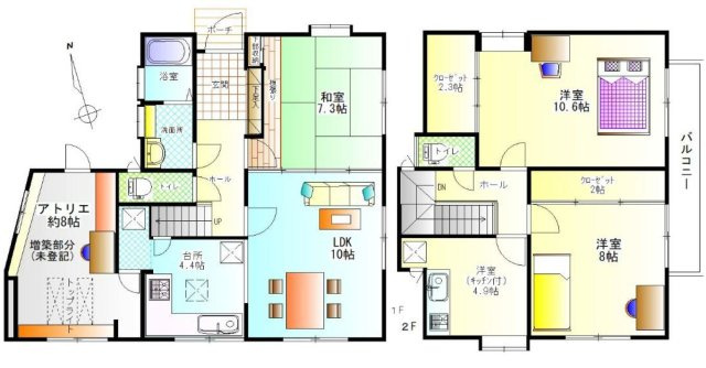 【間取り】 | 4LDKはリビングダイニングキッチンと4つの居室がある間取りで、大家族や二世帯住宅に最適。広々としたリビングで家族団らんを楽しみ、個室でプライベートな時間も確保でき、快適な生活を送ることができますよ。