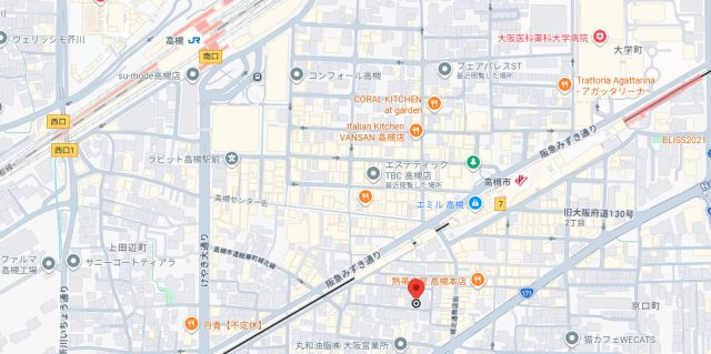 髙井ハイツB棟の地図