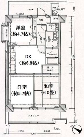クリオ鴨居壱番館の間取り