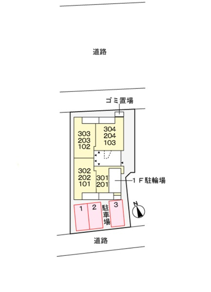 GLORYINOUE南王子の区画図