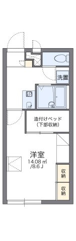 レオパレスプチ・フルールⅡの間取り
