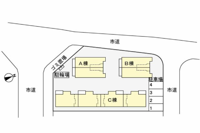 クレメント・リヴァー　Ｂ棟の区画図
