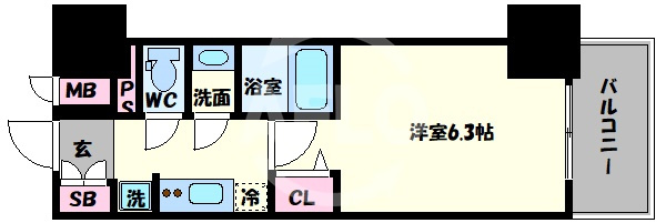 プレサンス難波クチュールの間取り|プレサンス難波クチュール　間取り
