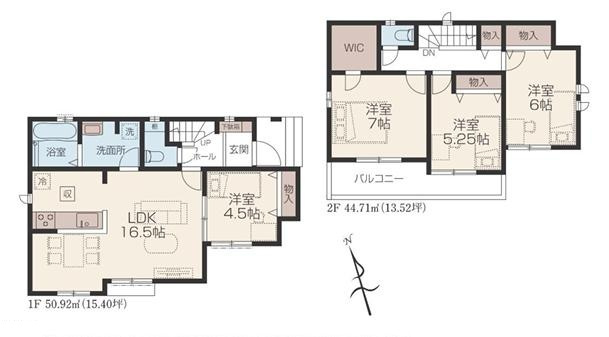 戸建 川越市大字砂久保の間取り