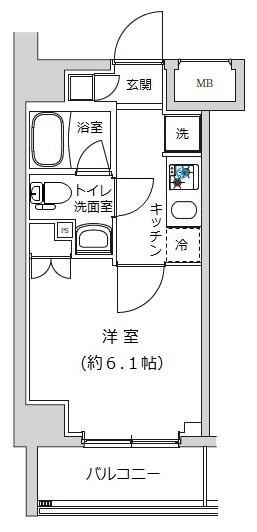 ライジングプレイス武蔵新城の間取り