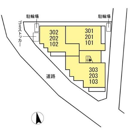 アムール東向島の区画図