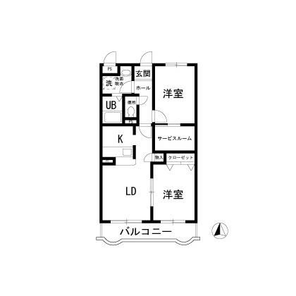藤沢市下土棚の賃貸マンションの間取り