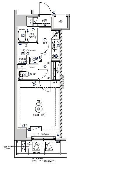 RELUXIA千住大橋の間取り|間取りです。