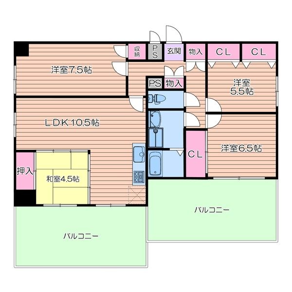 エル三津屋の間取り