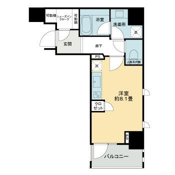 ライオンズ千代田岩本町ミレスーＫＤＡの間取り|間取りです。