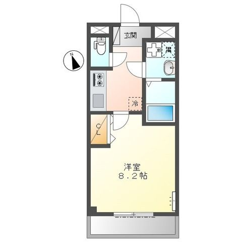 アンベリール上大岡の間取り