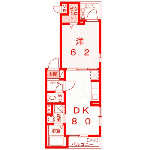 茅ヶ崎市出口町のアパートの間取り
