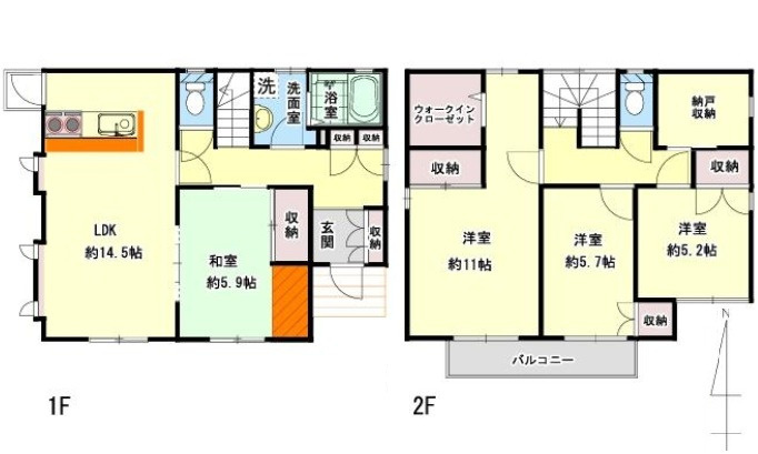 佐伯区藤の木２丁目の間取り