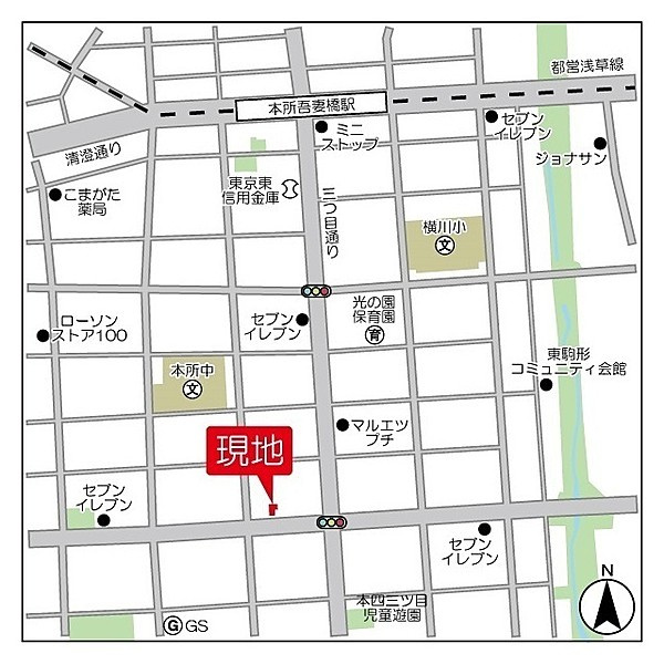 クオーレプロバンス本所の地図