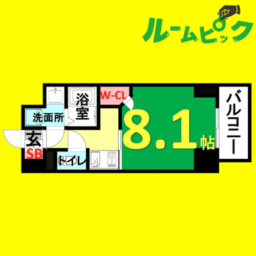 S-RESIDENCE上飯田West　名古屋市賃貸　仲介手数料無料の間取り