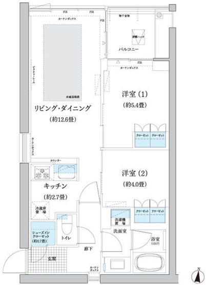 【間取り】 | ガーデニエール砧　ＷＥＳＴ