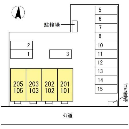 グランディール山中の区画図