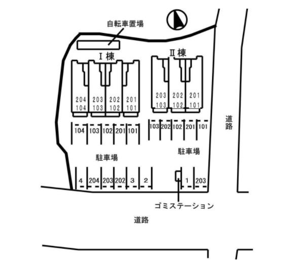 メゾンアンソレイエⅠの区画図|☆神戸市垂水区　メゾンアンソレイエⅠ☆