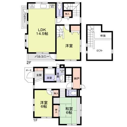 港北区大倉山５丁目戸建の間取り