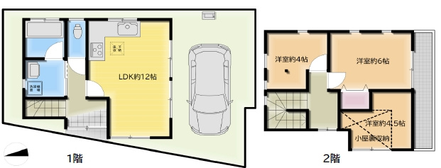 【間取り】 | 練馬区高松１丁目　中古戸建て | 普段使わない荷物の収納に便利な、ゆとりある小屋裏空間