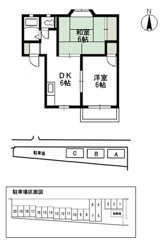 サンライズ平野　Cの間取り