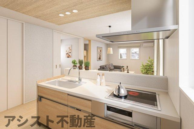 アーキデイズ 飯塚市伊岐須のキッチン|コンパクトなキッチンで掃除もラクラク
