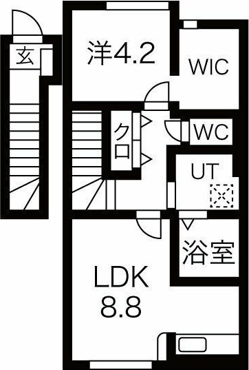 ヴィラージュ海老島Bの間取り