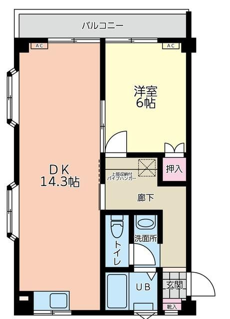 橘川ハイツの間取り