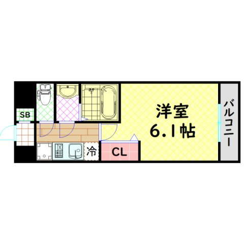【間取り】 | プレサンス大国町ブライス