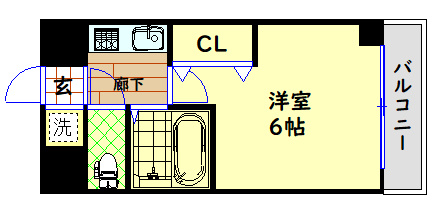 【間取り】 | エルミタージュ難波南V