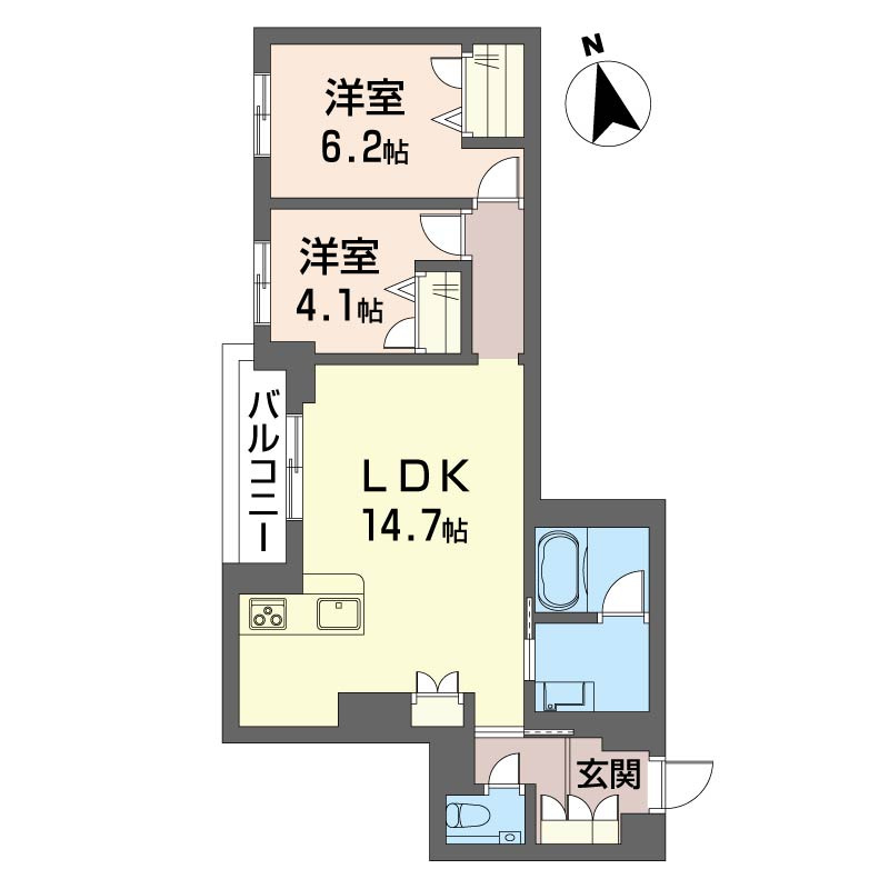 アンムート戸越公園の間取り