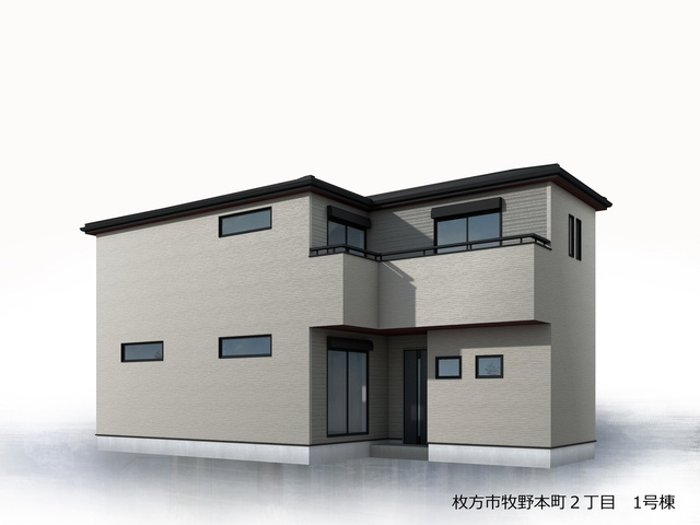 リーブルガーデン枚方市牧野本町2丁目の外観パース