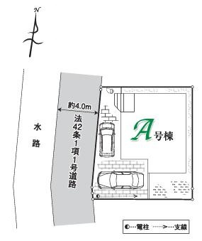 戸建 川越市上野田町の区画図