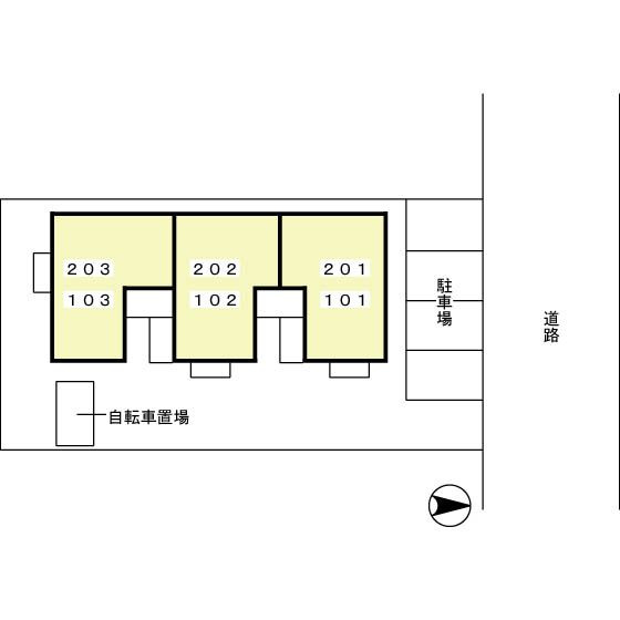 ラ・カーサ　アスカⅡの区画図