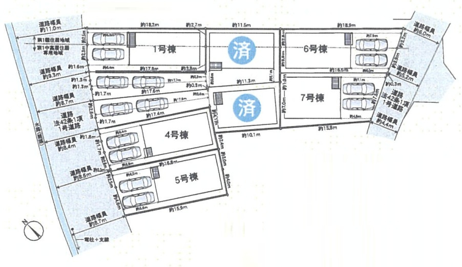 明石市二見町西二見の区画図