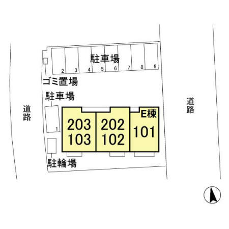 ゼピュロス学園の森 Eの区画図