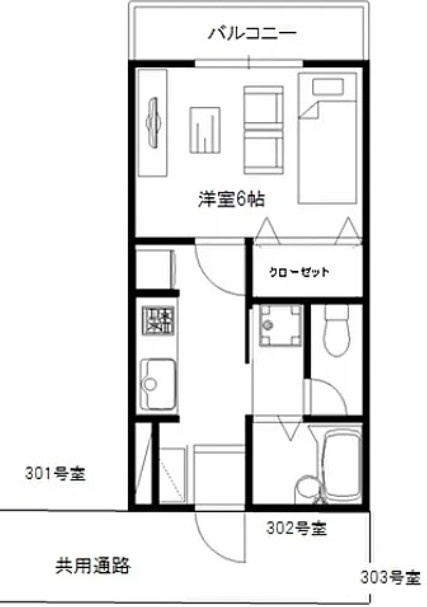 タカバシハイツの間取り
